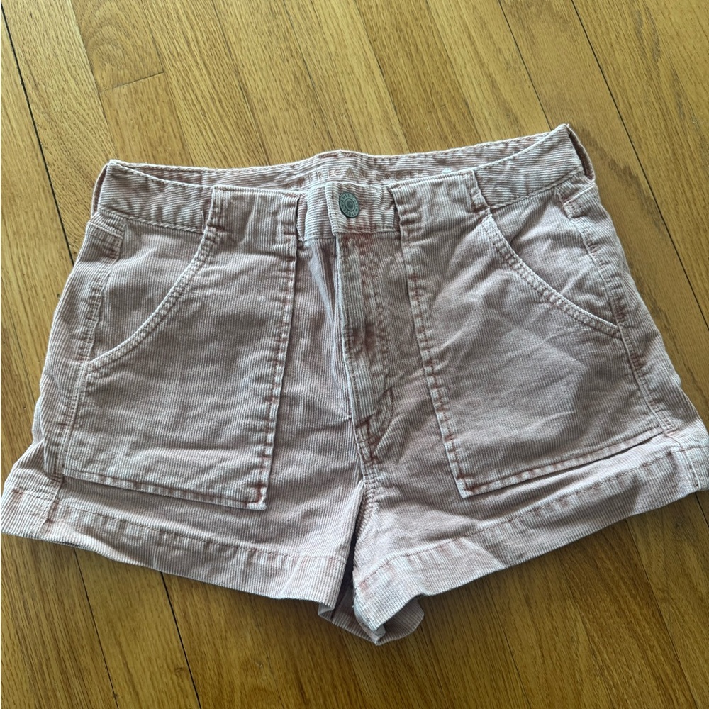 American Eagle Pink Corduroy Women Shorts